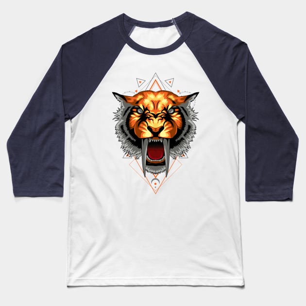 tiger mask head Baseball T-Shirt by SHINIGAMII